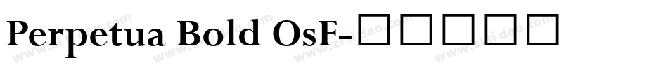 Perpetua Bold OsF字体转换